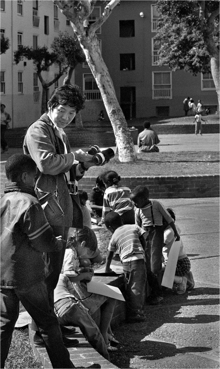 #555-G-14 Ted Kurihara, Photographer, SF Mission District 5-16-1969